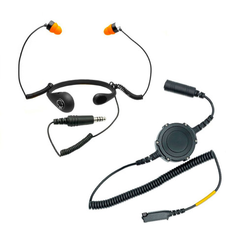 Tactical Pro System Headset with Rugged PTT for Motorola DP4000 Series (M1144001-DP4000)