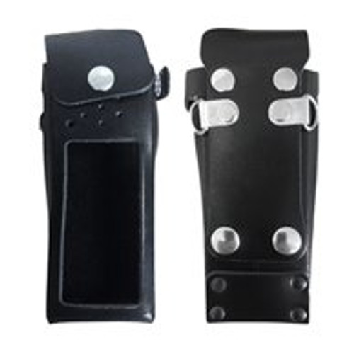Peter Jones Hard Leather Case with Flap, D-Rings and Belt Loop (DP4801 ATEX)