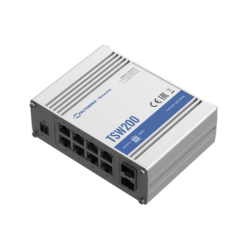 Teltonika TSW200 Industrial PoE+ Ethernet Switch