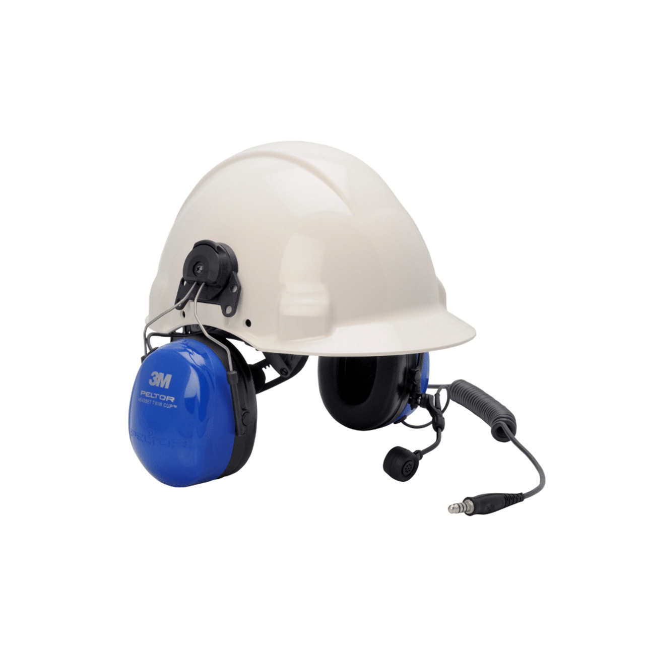 PELTOR ATEX Twin Cup Headset with Helmet Attachment & Boom Mic (PMLN6333A)