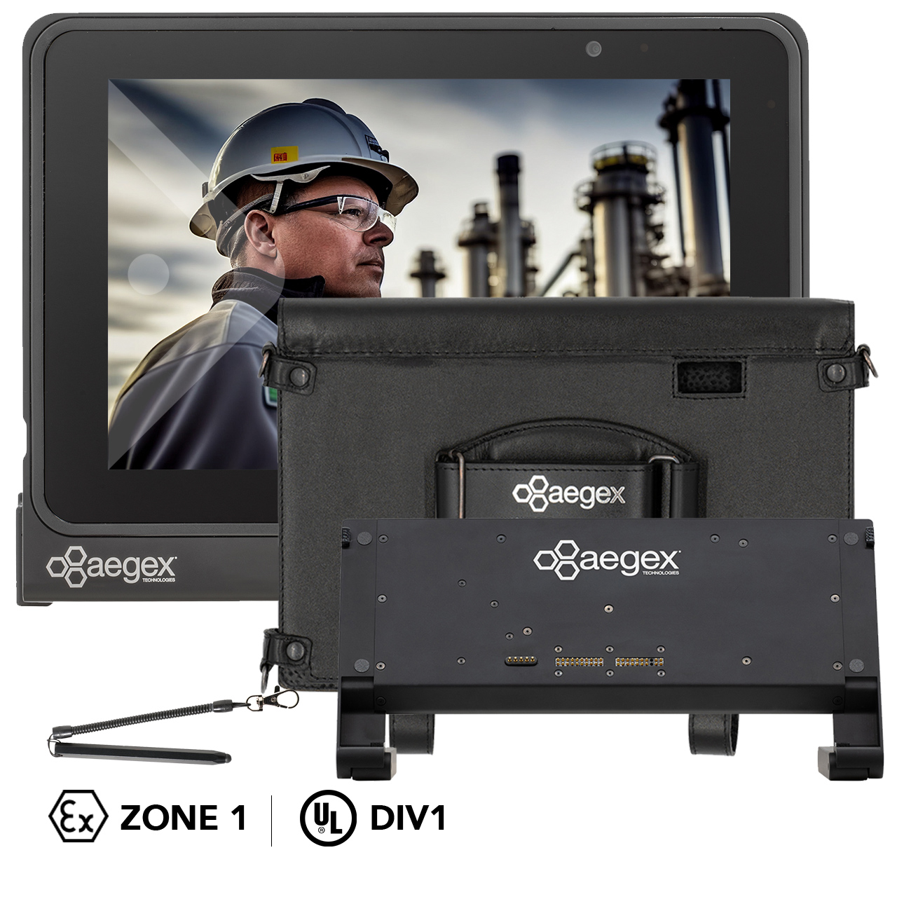 Aegex 100M WiFi Tablet Bundle Kit with Leather Carry Case and Docking Station