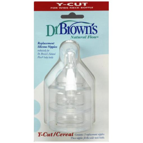 Dr. brown's natural flow. tetina de silicona estándar para cereales 3 UDS