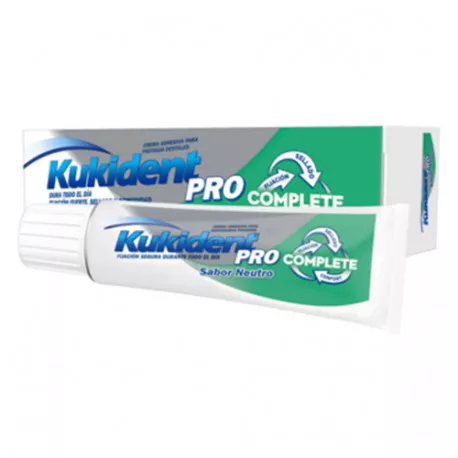 Kukident pro complete crema adhesiva dentadura sabor neutro 47 g