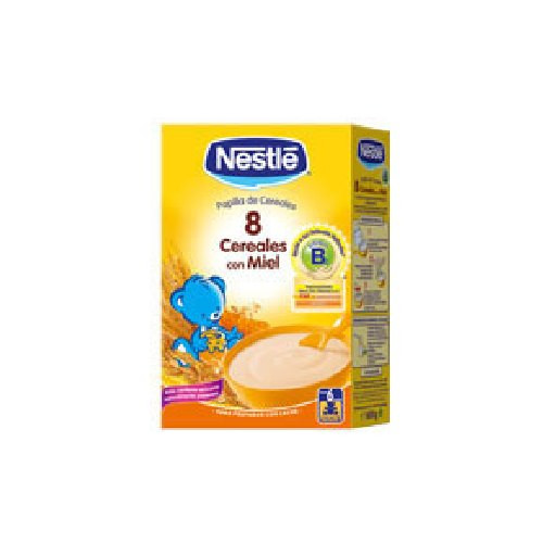 Nestlé papilla 8 cereales con miel y bifidus 250 g (6,8 o 12 meses)