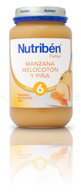 Nutriben potito manzana melocotón y piña, 250 g