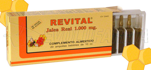 Revital jalea real, 20 ampollas bebibles de 10 CC