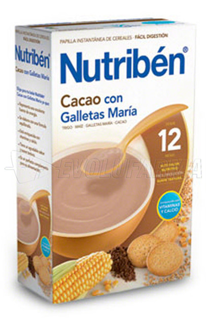 Nutriben cacao con galletas maría, 300 g