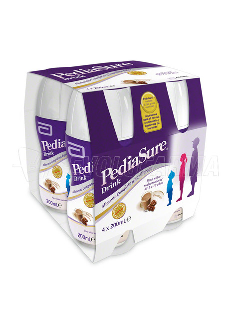 Pediasure drink sabor a vainilla. pack: 4 botellas x 200 mL