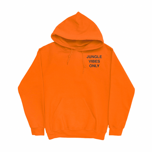 Jungle Vibes Only Print Hoodie - Orange