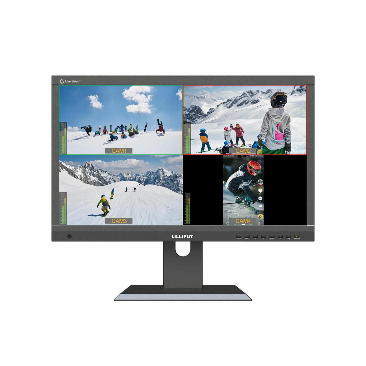 PVM220S 21.5 inch Live Stream quad split multi view monitor