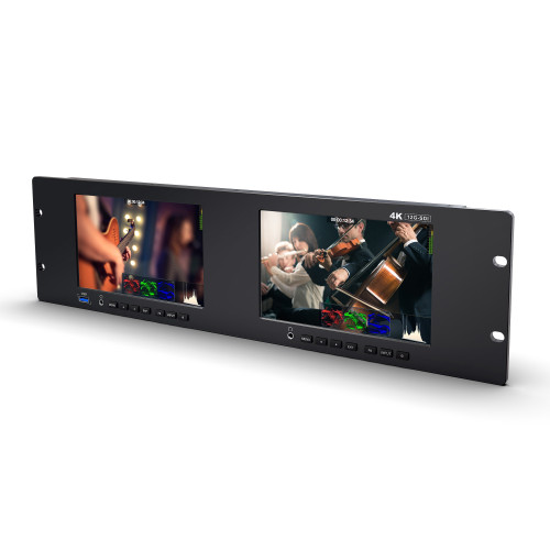 RM-7028S Dual 7 inch 3RU rackmount SDI monitor - LILLIPUT Official