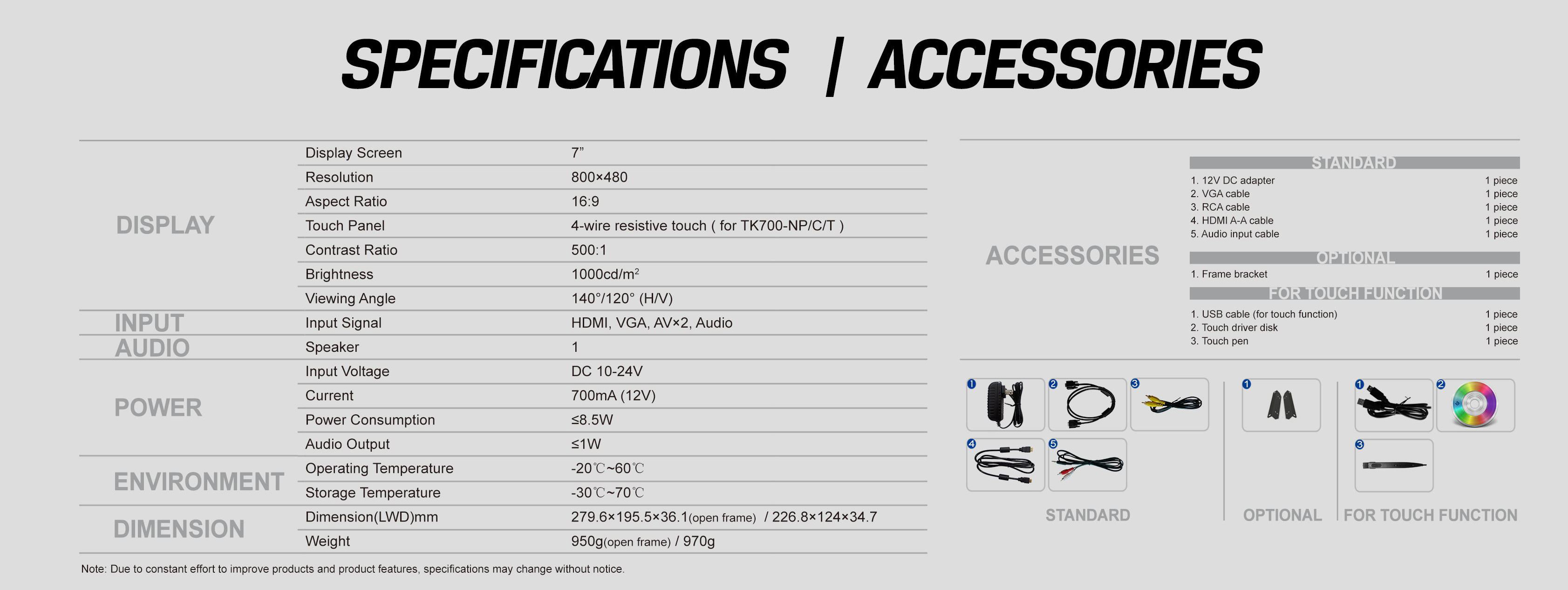 tk700 spec