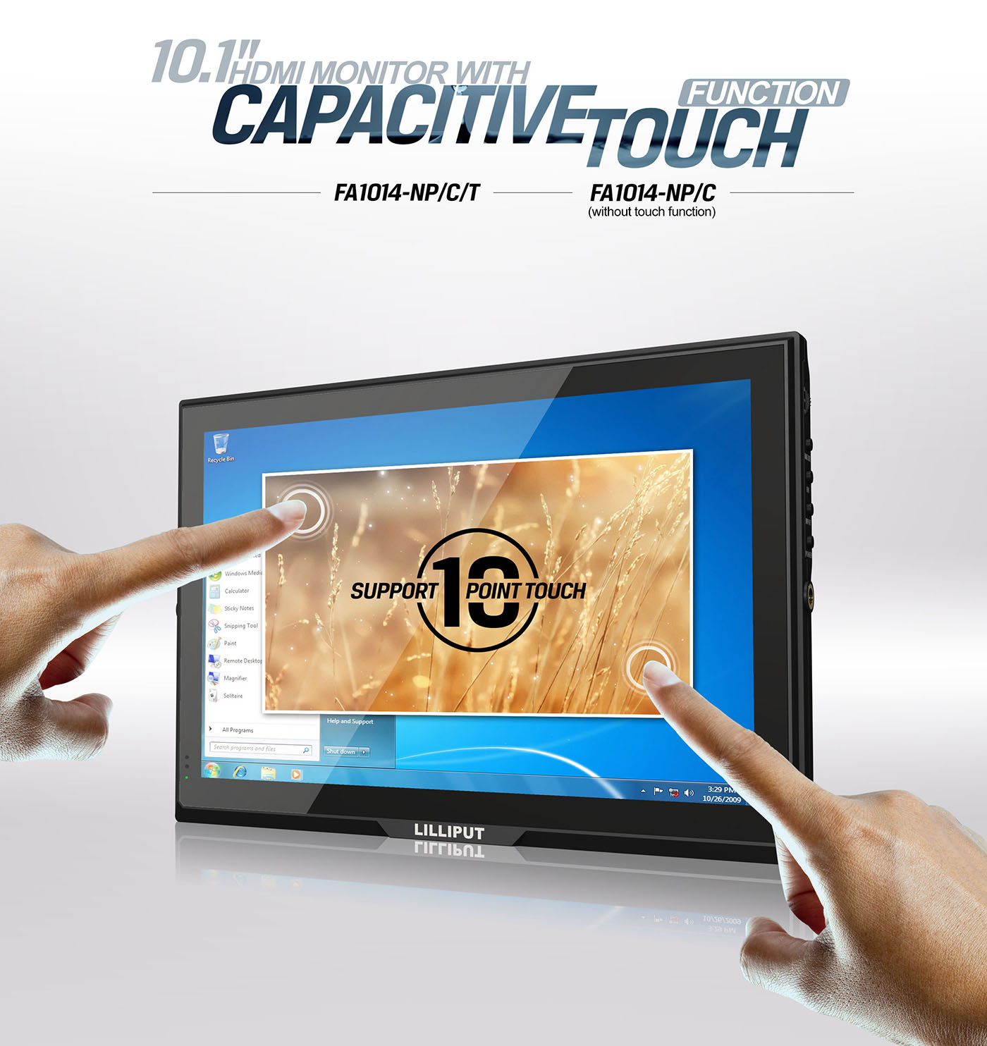 FA1014-NP/C/T 10.1 inch HD capacitive touch monitor - LILLIPUT