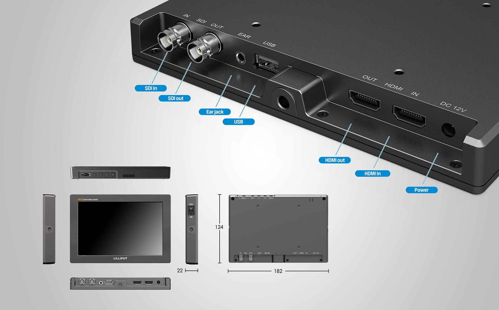 Amazon.co.jp: LILLIPUT H7S 3D LUT 4K HDMI 3G-SDI 入力/出力 7
