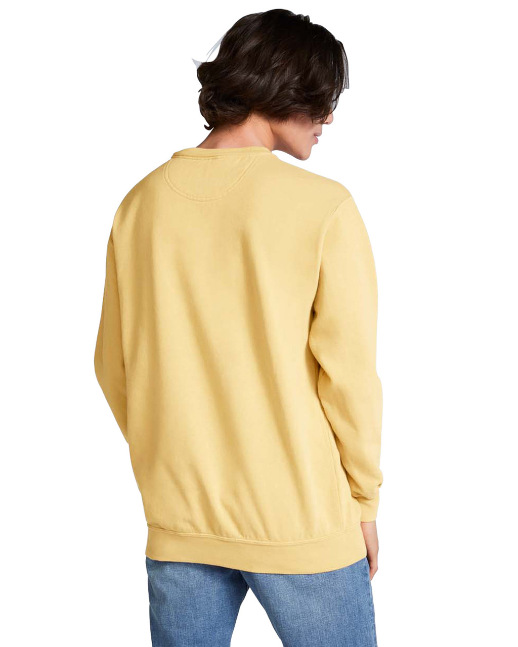 TSC Apparel Large Monogram Comfort Colors Adult Crew-Neck Sweatshirt #1566 | Wholesale Accessory Market S / Blue Jean - CC