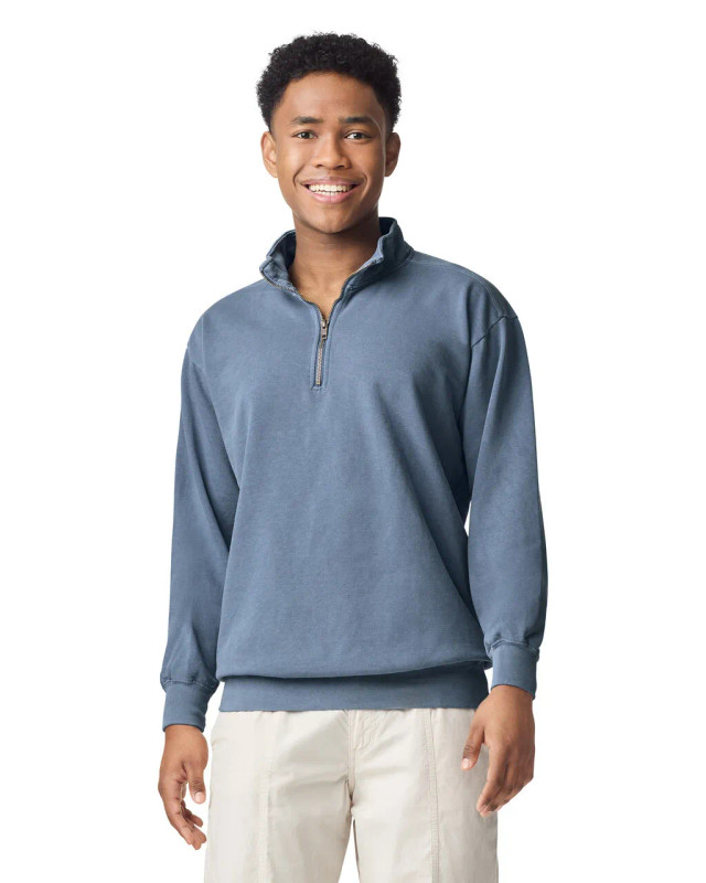1580 Adult 1/4 Zip Sweatshirt (Blue Jean)