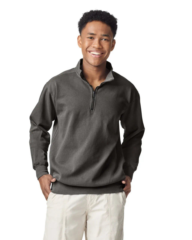 1580 Adult 1/4 Zip Sweatshirt (Pepper)
