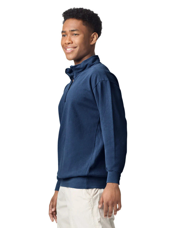 1580 Adult 1/4 Zip Sweatshirt (True Navy)