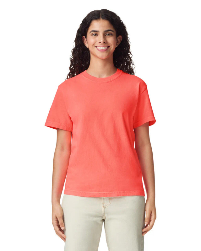 1717 Adult Heavyweight Tee (Neon Red Orange)