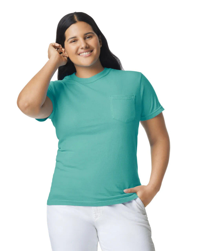 6030 Adult Heavyweight Pocket Tee (Seafoam)