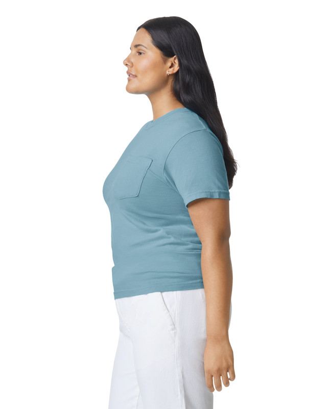 6030 Adult Heavyweight Pocket Tee (Ice Blue)