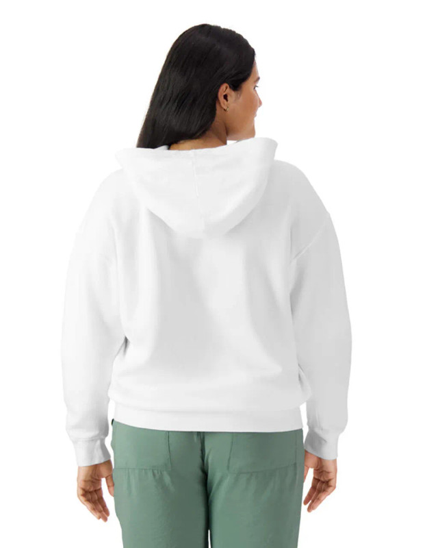 Lightweight Adult Hooded Sweatshirt (White)