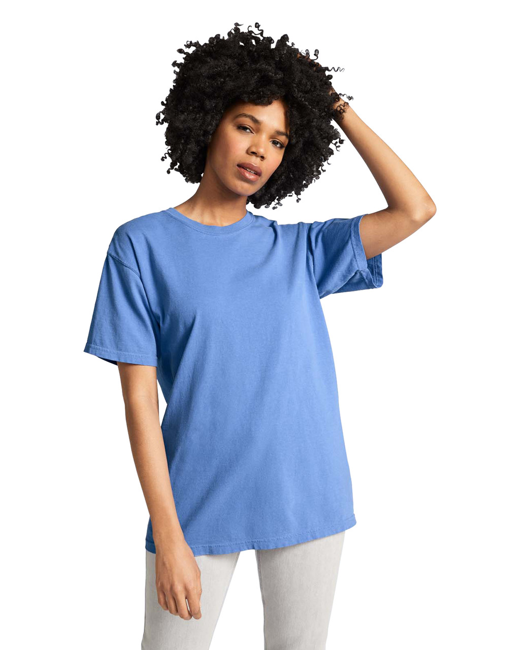 1717 Adult Heavyweight Tee (Flo Blue)