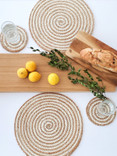 Kata Spiral Coaster Set - Natural (Set of 4) Kata Spiral Coaster Set - Natural (Set of 4)