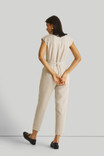 V-Neck Jumpsuit in Beige