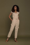 Women's Sand Beige Jumpsuit 