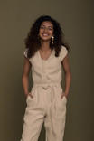 Women's Sand Beige Jumpsuit 