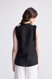 Sleeveless Black Top with Ruffles in Black Sleeveless Black Top with Ruffles in Black