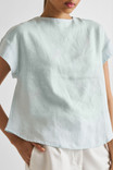 Short Sleeved Everyday Top in Blue