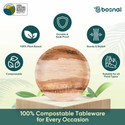Small Palm Leaf Biodegradable Plates, 6 inch, Round, 25 Pcs Small Palm Leaf Biodegradable Plates, 6 inch, Round, 25 Pcs