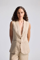 Sleeveless Hemp Jacket Sleeveless Hemp Jacket