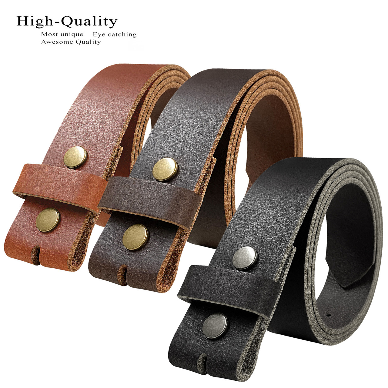BS1300 Genuine Full Grain Leather Casual Jean Belt Strap 