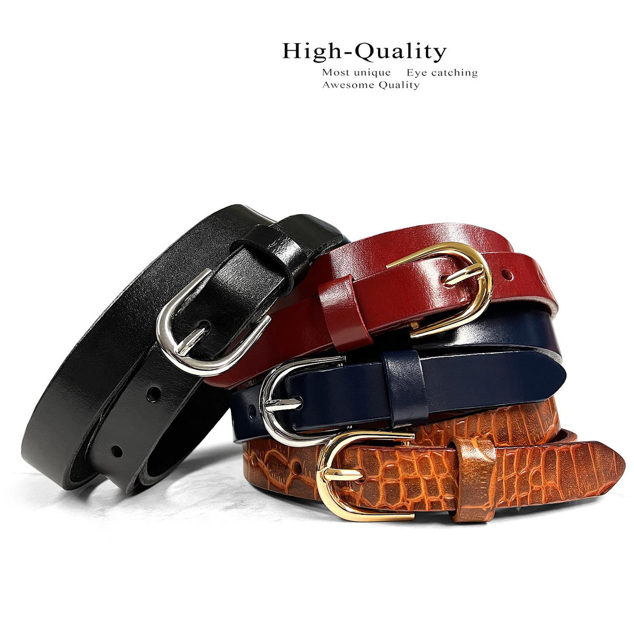 ladies leather belts