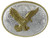 Western Bright Gold Silver Engraved American Eagle Belt Buckle