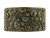 HA0850 OEB Rhinestone Crystal Belt Buckle Antique Rectangle Floral Engraved Buckle (Black-Diamond)