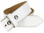 BS1200 White Belt Genuine Cowhide Leather Belt Strap with Snaps 1-1/2"(38mm) Wide