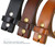 BS121 Replacement Belt Strap Genuine Leather Vintage Casual Belt Strap with Snaps 1-1/2"(38mm) Wide