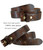 Vintage Full Grain Genuine Leather Butterfly Embossed Casual Belt Strap 1-1/2"(38mm) Wide