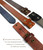 BS040 Replacement Belt Genuine Full Grain Leather Belt Strap with Snaps on 1-1/2"(38mm) wide