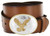 Western Gold American Eagle Buckle Genuine Full Grain Leather Casual Jean Belt 1-1/2"(38mm) Wide