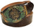 Western Floral Engraved Tooled Genuine Full Grain Leather Casual Jean Belt  1-1/2"(38mm) Wide