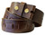 383000 Genuine Full Grain Leather Belt Strap with Overlapped Leather 1-1/2"