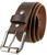 T3265 Antique roller Buckle Genuine Full Grain Leather Casual Jean Belt 1-1/2"(38mm) Wide