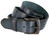 Black Engraved Classic Buckle Genuine Full Grain Leather Casual Jean Belt 1-1/2"(38mm) Wide