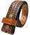 Utility Uniform Work Belt Strap Basketweave One Piece Full Grain Cowhide Leather Belt Strap 1-1/2"(38mm) Wide