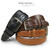 Men's Bison Belt Genuine Leather Casual Dress Belt 1-3/8"(35mm) Wide